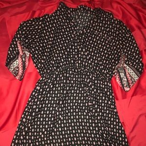 Long sleeved black dress